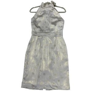ANTONIO MELANI silk Sheath Dress Women 4 Halter Slimming Quiet Luxury Comfort
